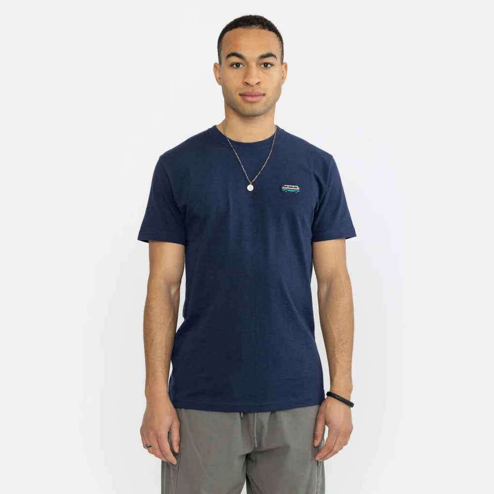 REVOLUTION - REGULAR T-SHIRT VAN  - Navy Melange