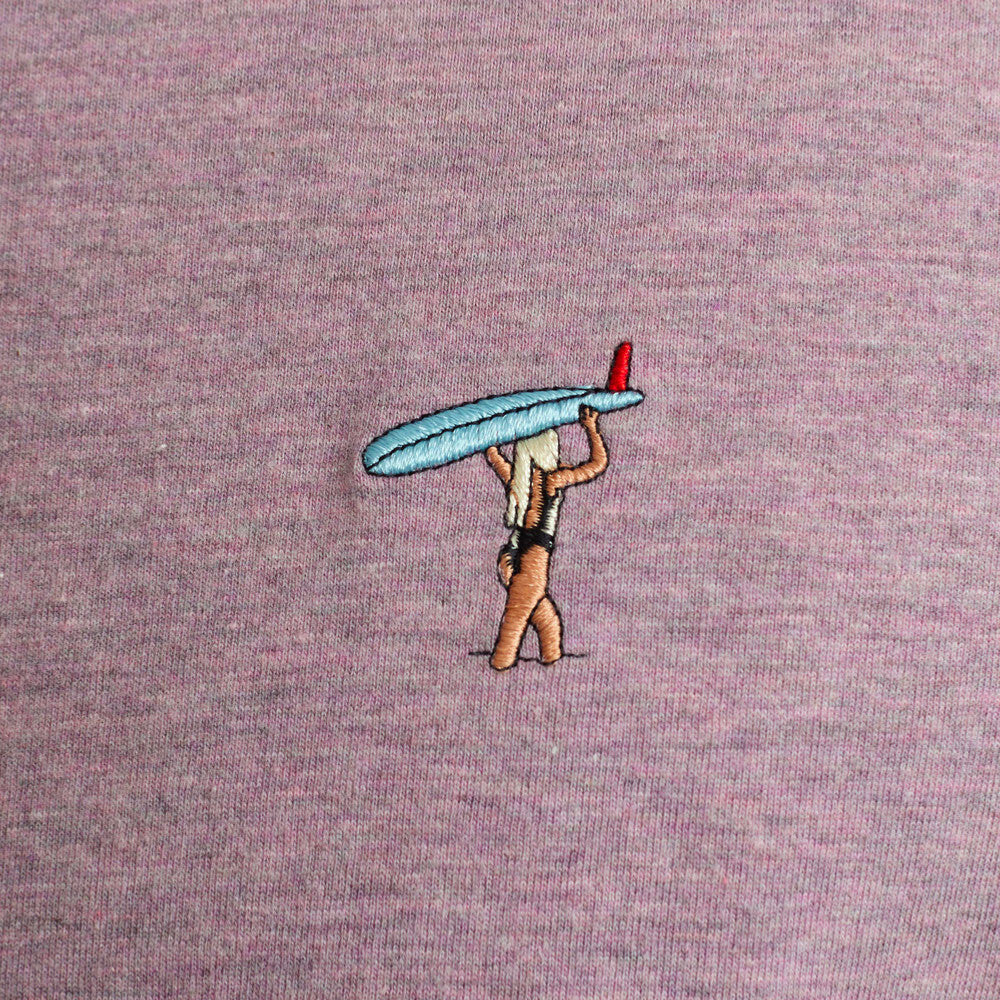 Revolution - Loose Surf Girl T -shirt - Purple Melange