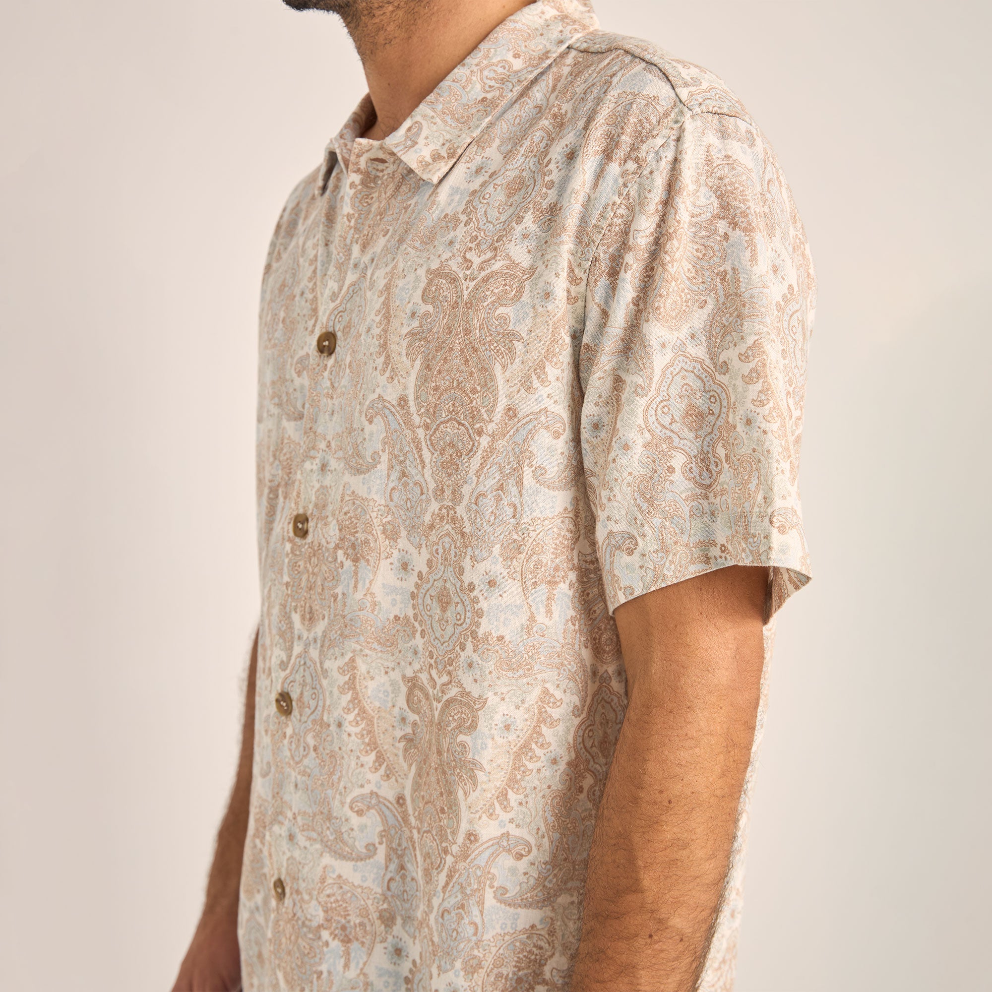 Rhythm - Jean Paisley SS shirt - Cream