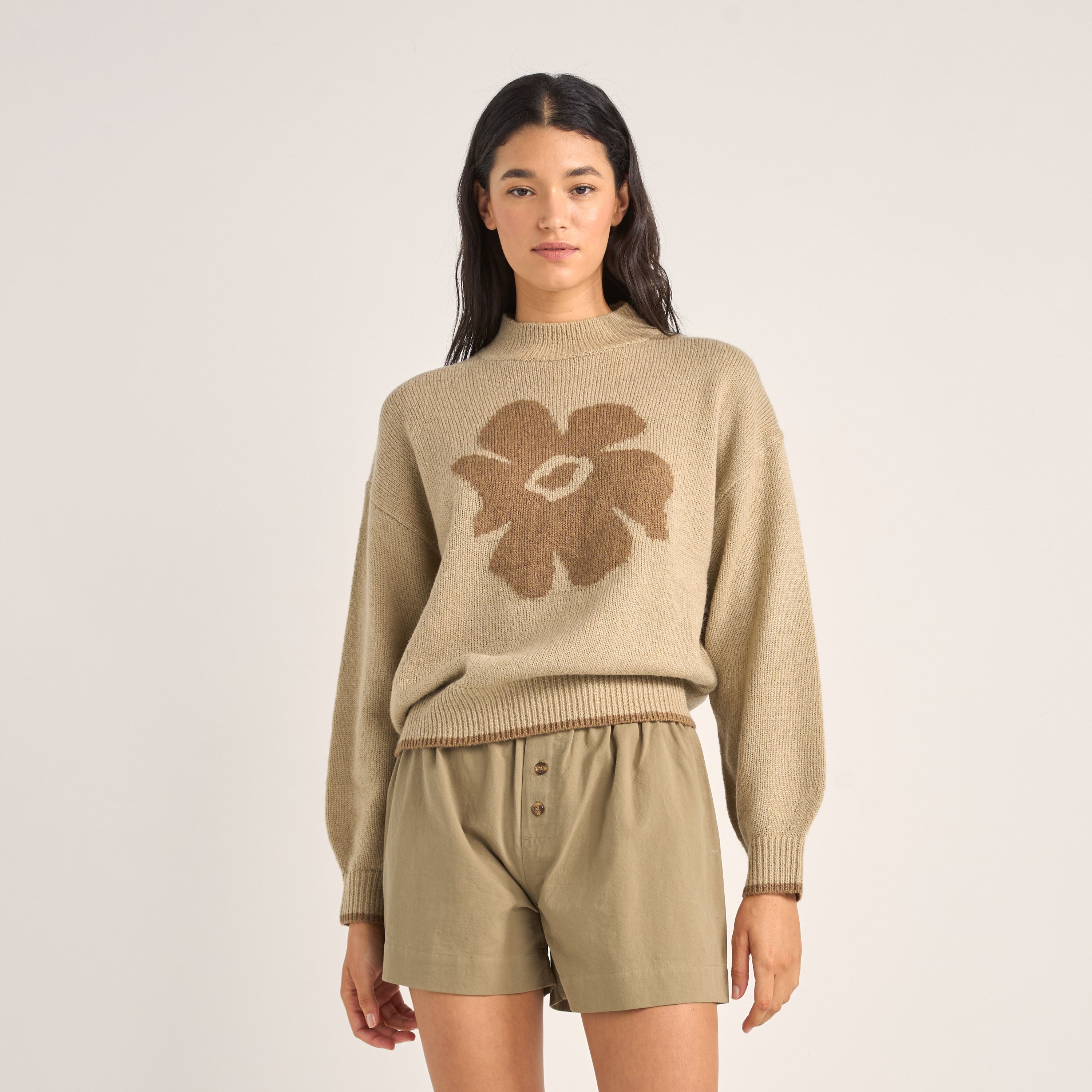 Rhythm - Juliet Floral Jumper - Beige