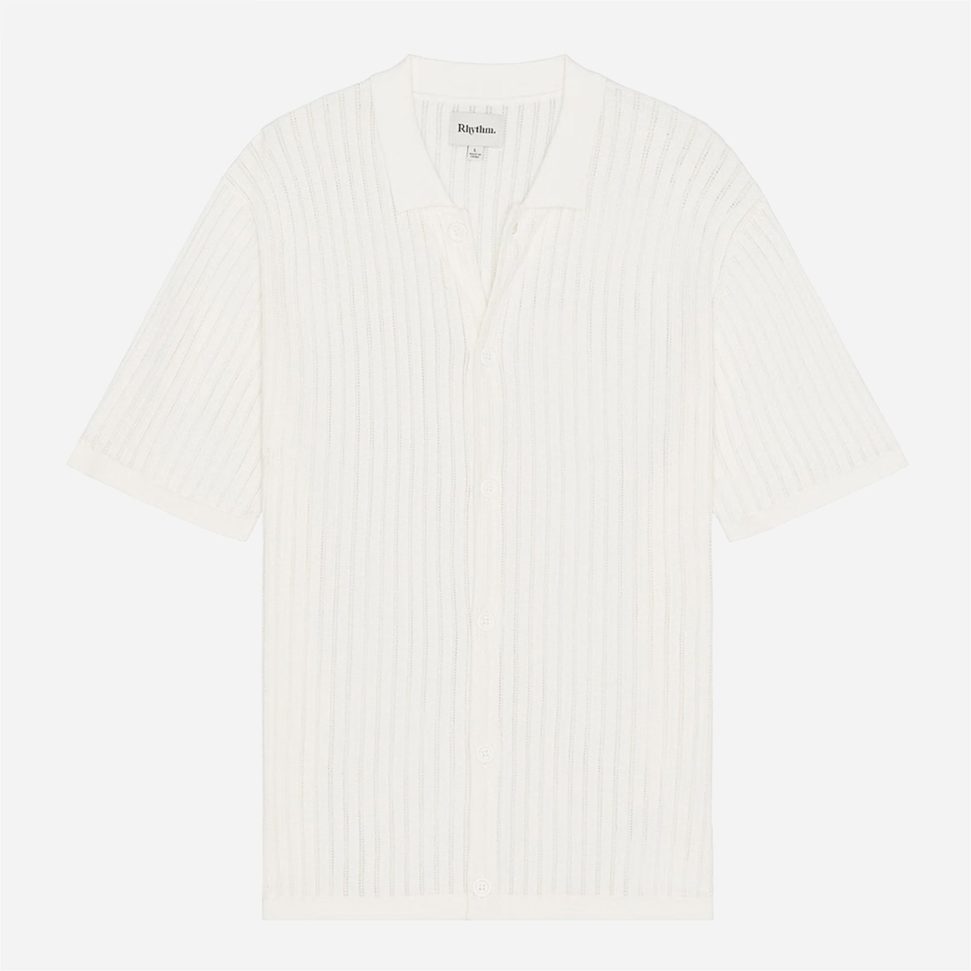 Rhythm - Knit Button Down Polo - Natural