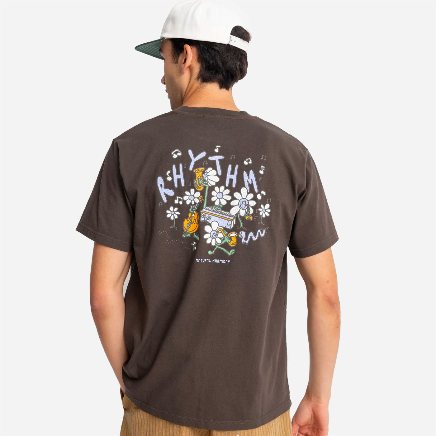 Rhythm - NATURAL HARMONY VINTAGE SS TSHIRT - Vintage Black