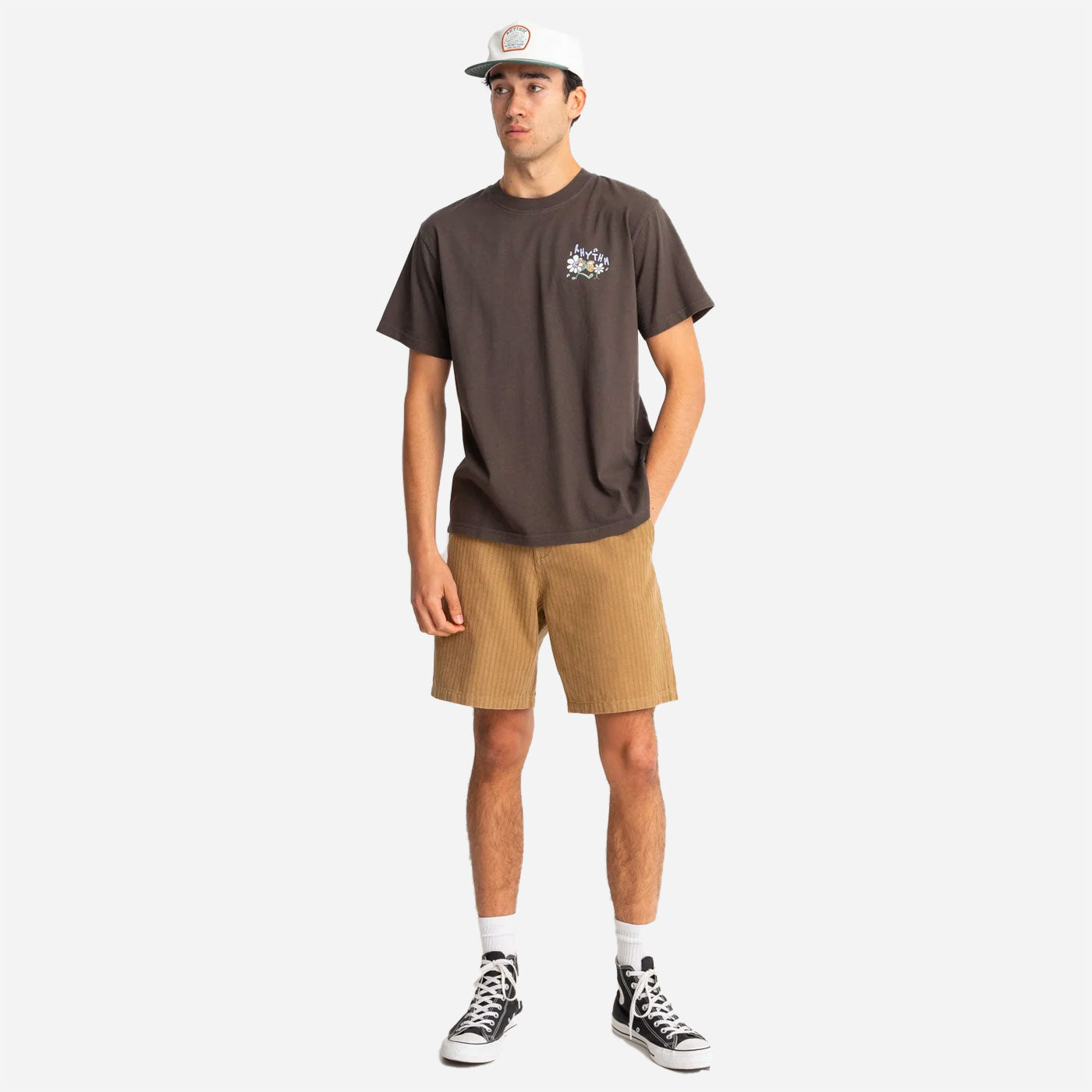 Rhythm - NATURAL HARMONY VINTAGE SS TSHIRT - Vintage Black