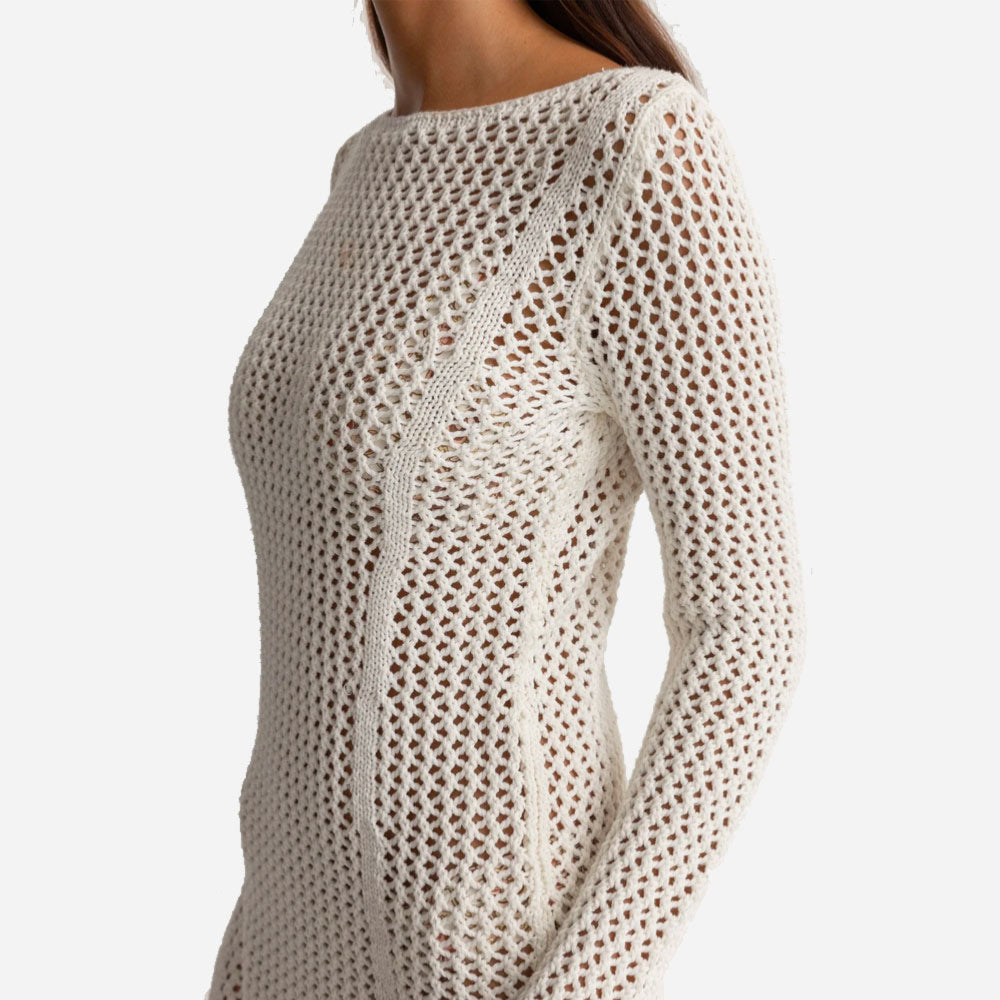 RHYTHM - SEASHELL CROTCHET DESS - Cream
