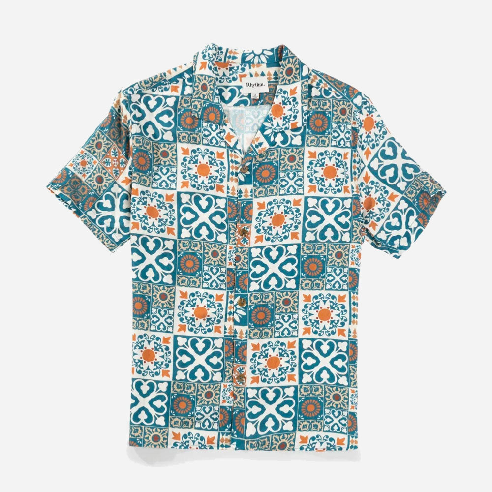 RHYTHM - TILE SS SHIRT - Teal