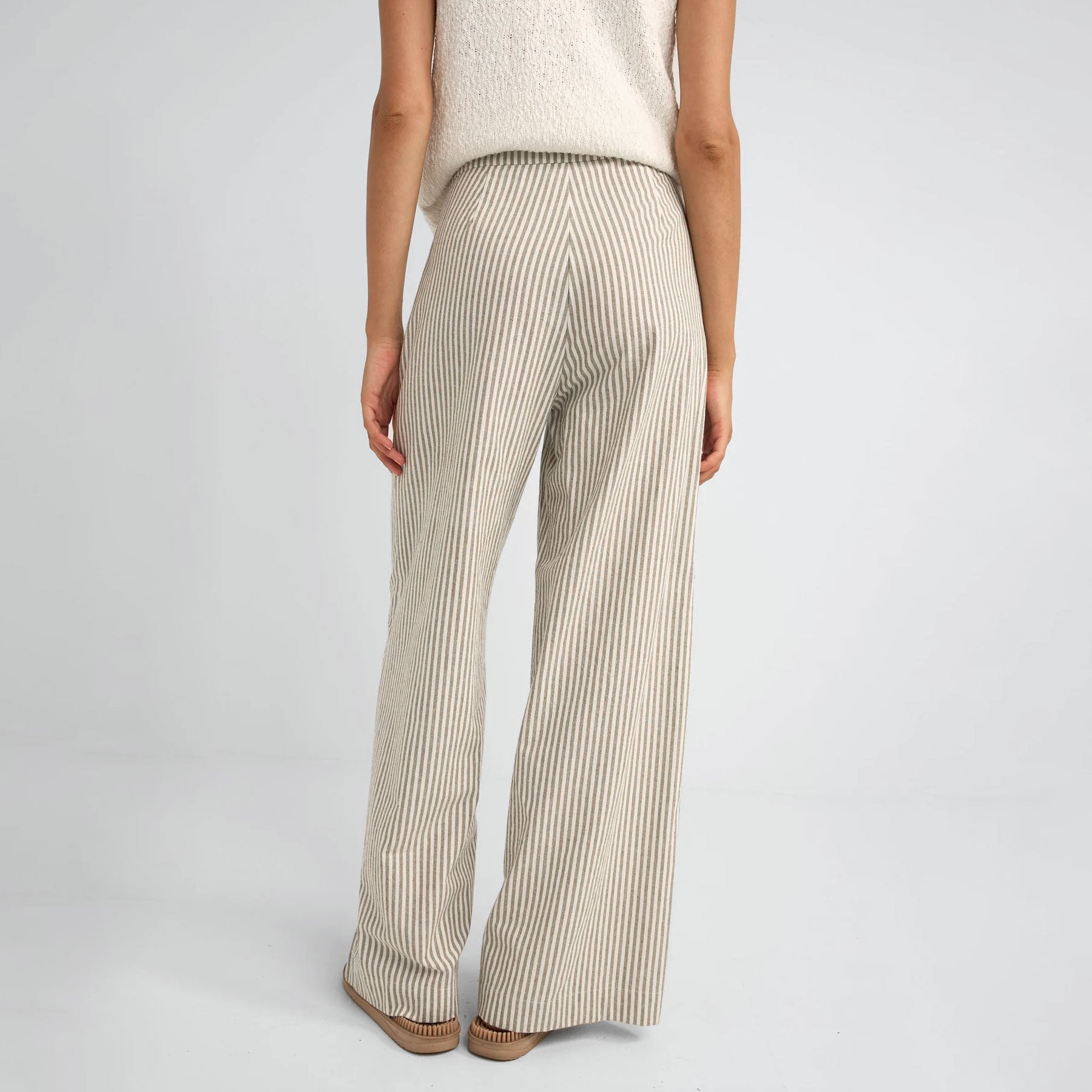 Rhythm - Valley Stripe Oversized Wide Leg Pant - Ivy