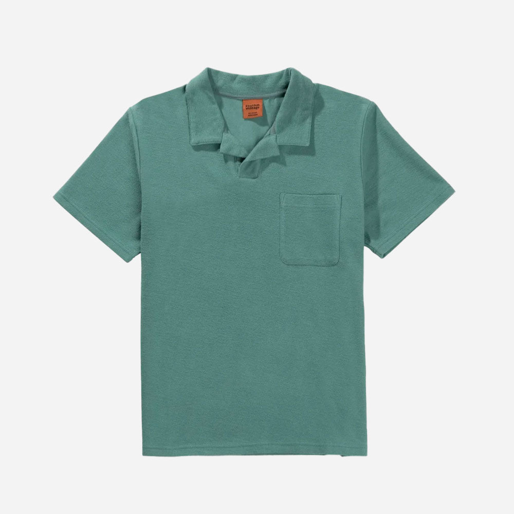 RHYTHM - VINTAGE TERRY POLO - Teal