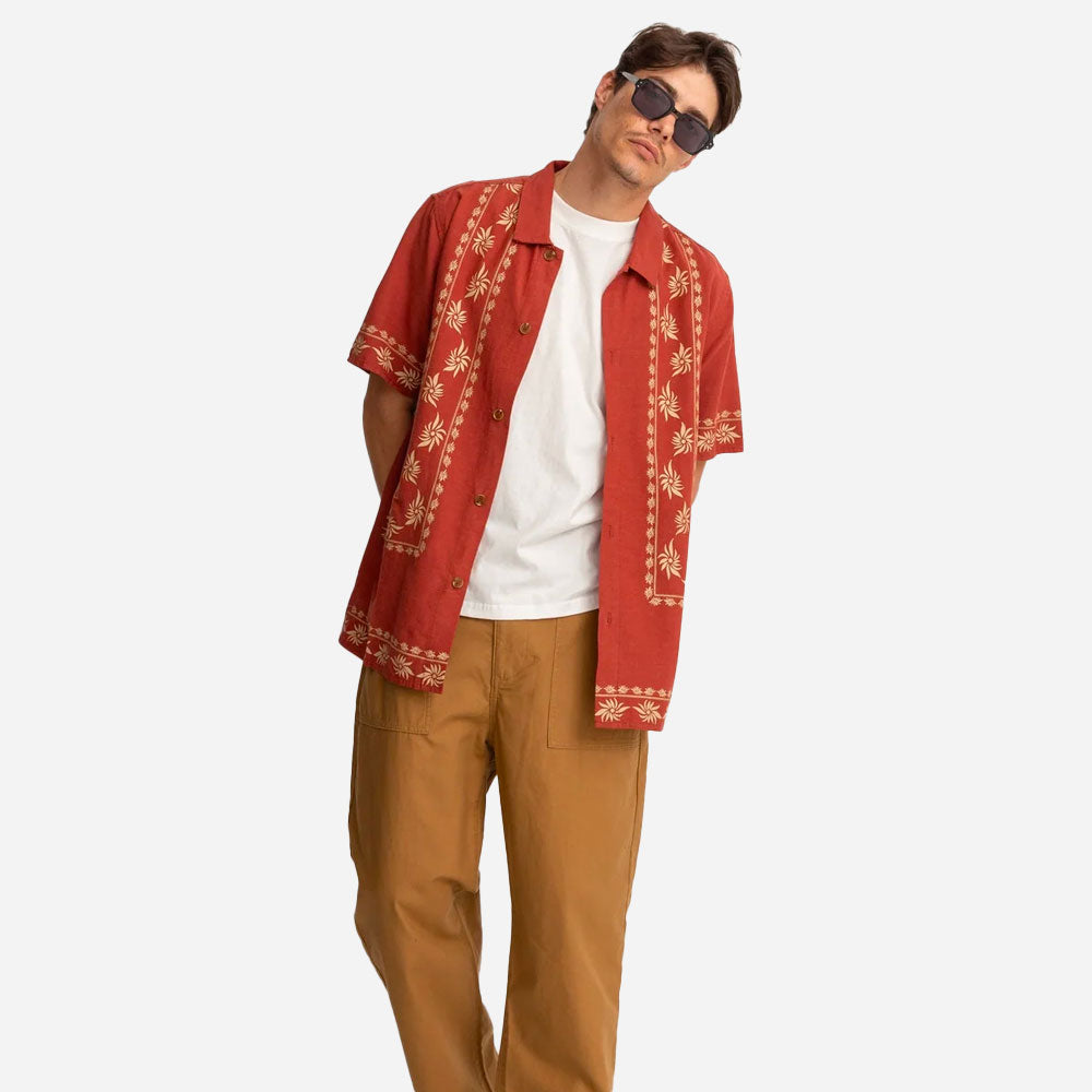 Rhythm - Sun Ss Shirt - Rust