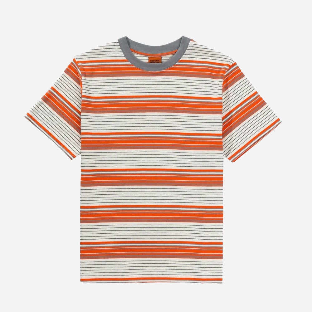 RHYTHM - VINTAGE STRIPE SS T-SHIRT - Natural