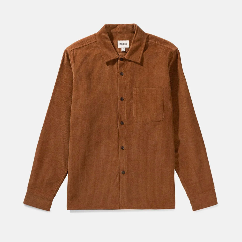 RHYTHM - CORDUROY LS SHIRT - Brown