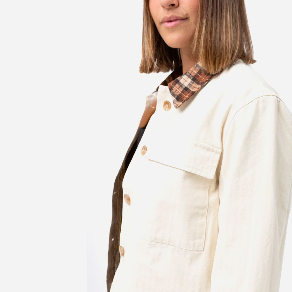 RHYTHM - DYLAN CROPPED SHACKET - Cream