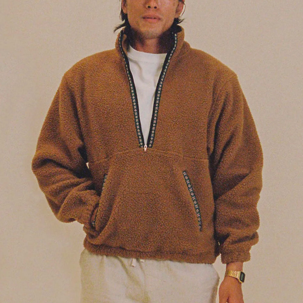 RHYTHM - SHERPA PULLOVER - Ochre