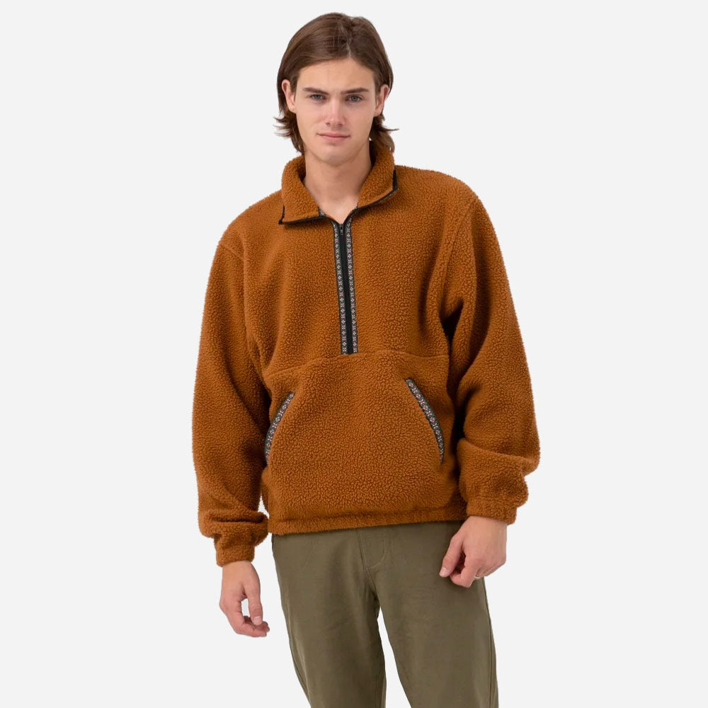 RHYTHM - SHERPA PULLOVER - Ochre