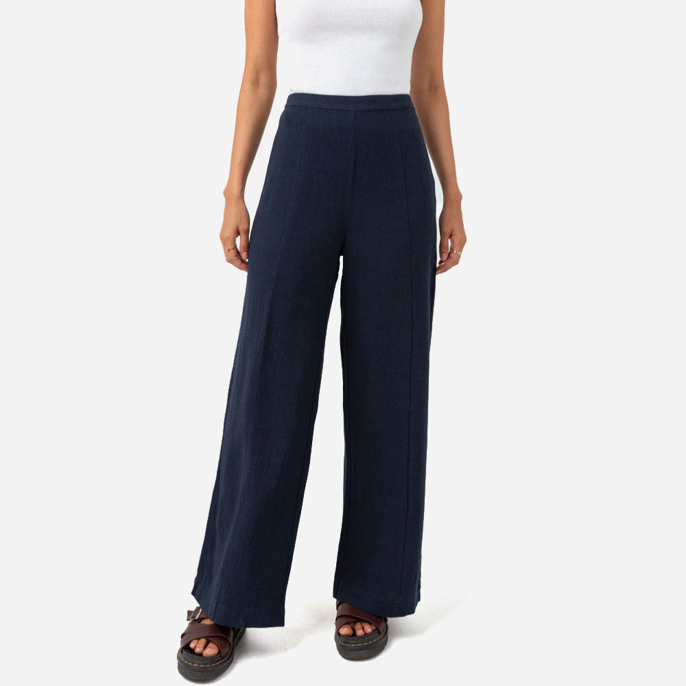 RHYTHM - WHITEHAVEN WIDE LEG PANT - Navy