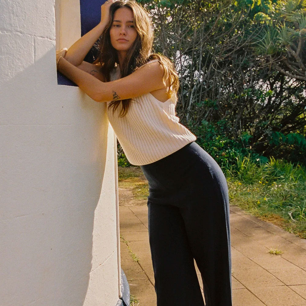 Rhythm - Whitehaven Wide Leg Pant - Navy