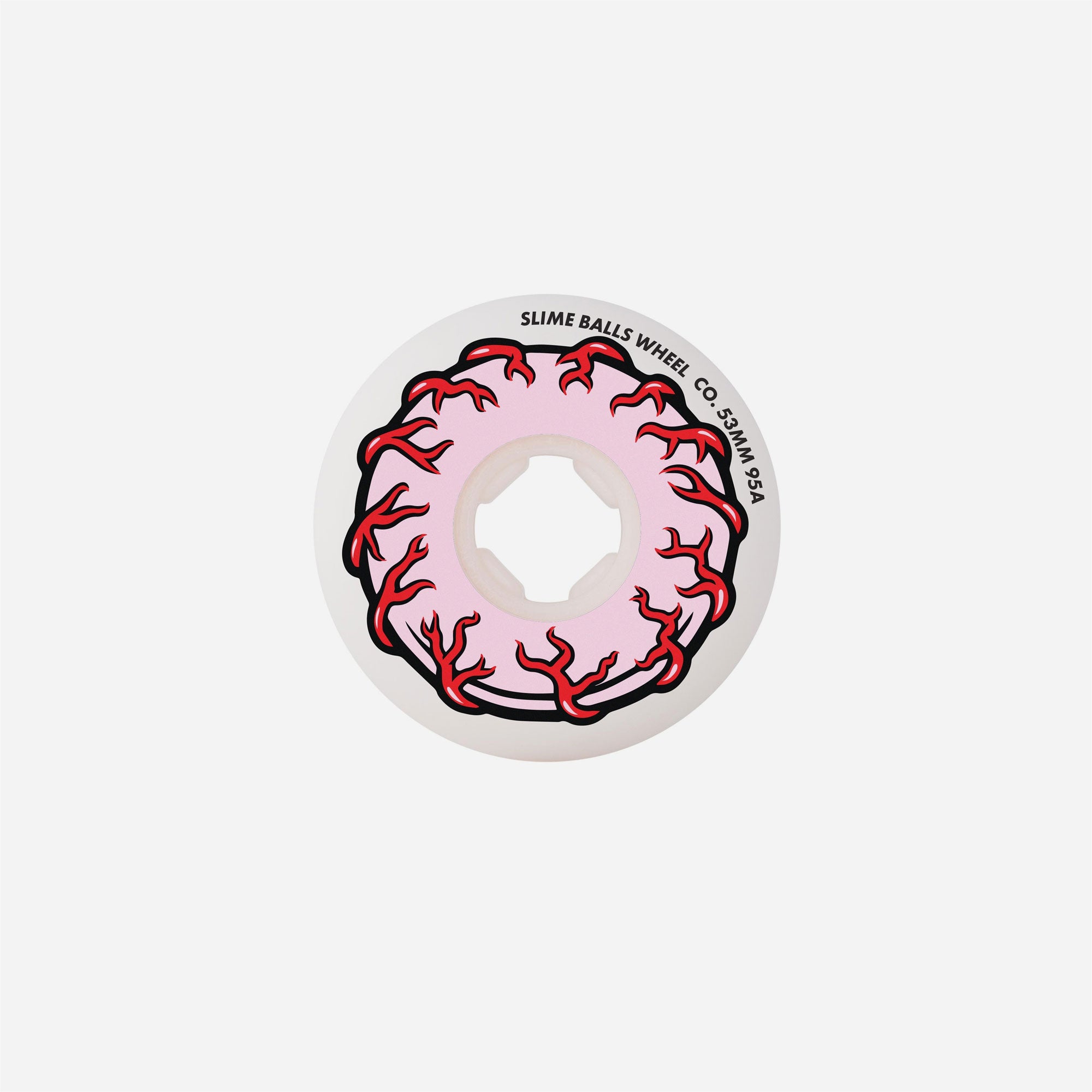 Slime Balls - Pink Eyes Vomit Mini Wheels - White