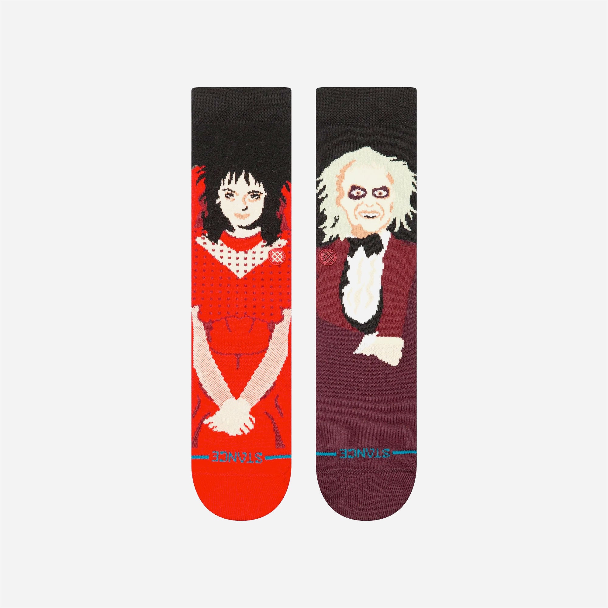 Stance x Beetlejuice - Dearly Beloved Crew Sock - Maroon