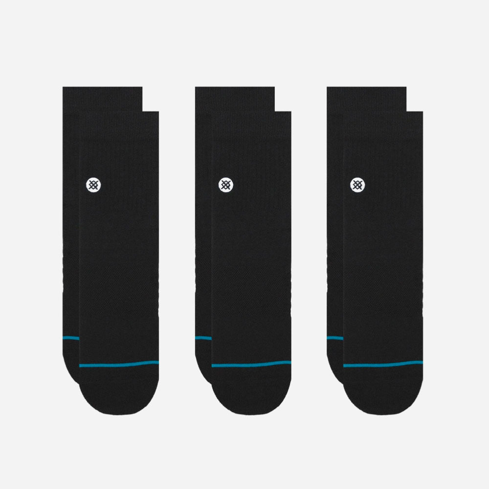 STANCE - ICON QUARTER 3 PACK - Black
