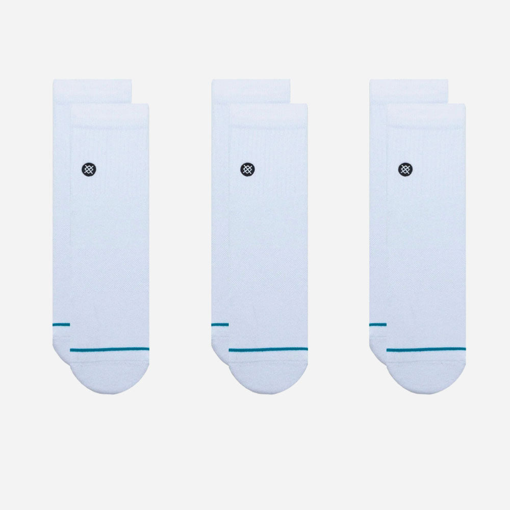 STANCE - ICON QUARTER 3 PACK - White