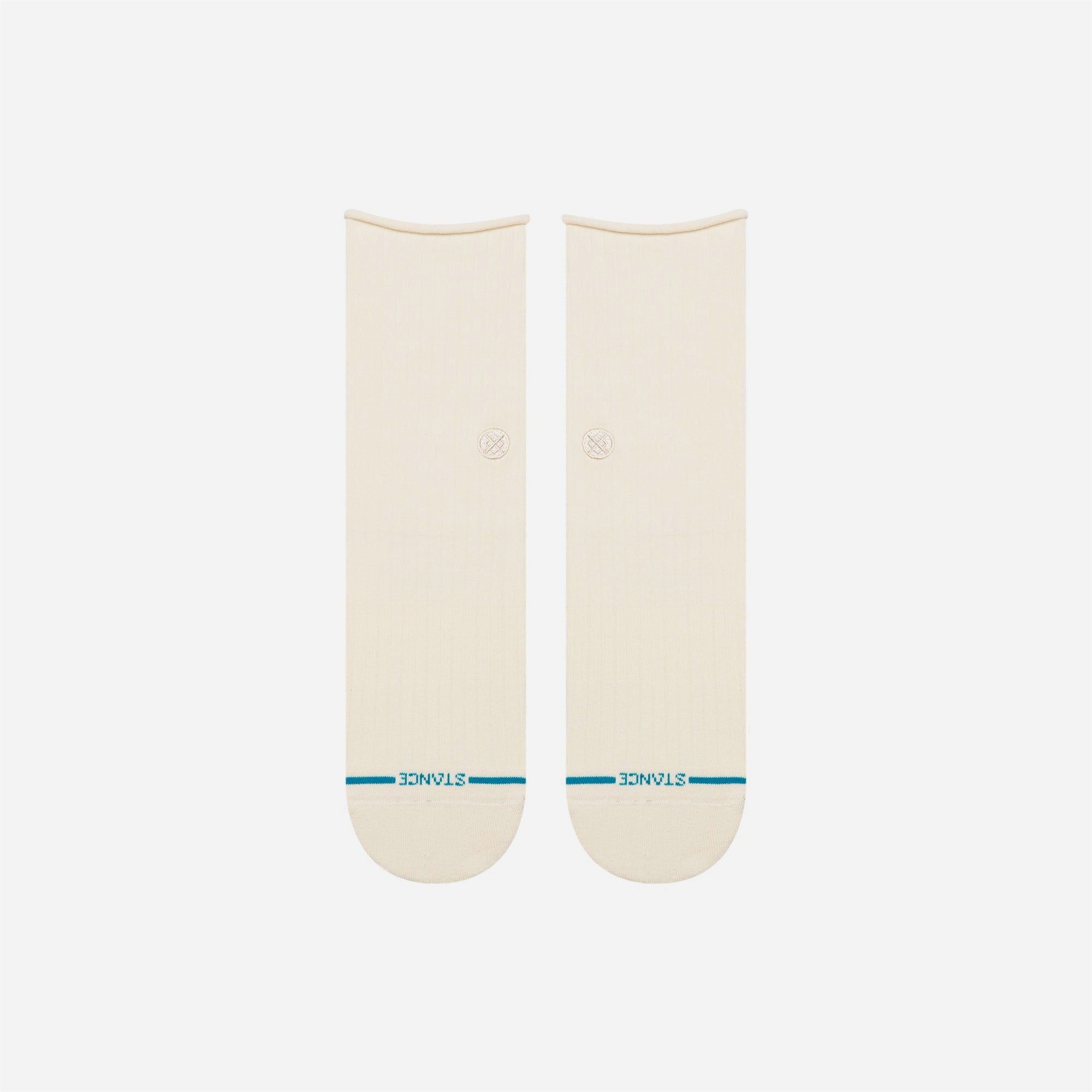 Stance - Rolled Cuff Quarter - Ivory