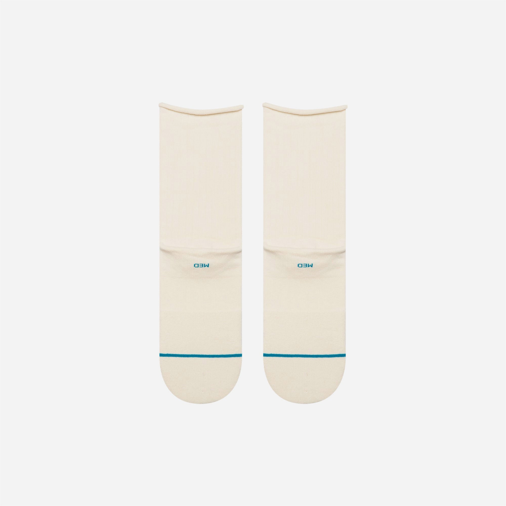 Stance - Rolled Cuff Quarter - Ivory