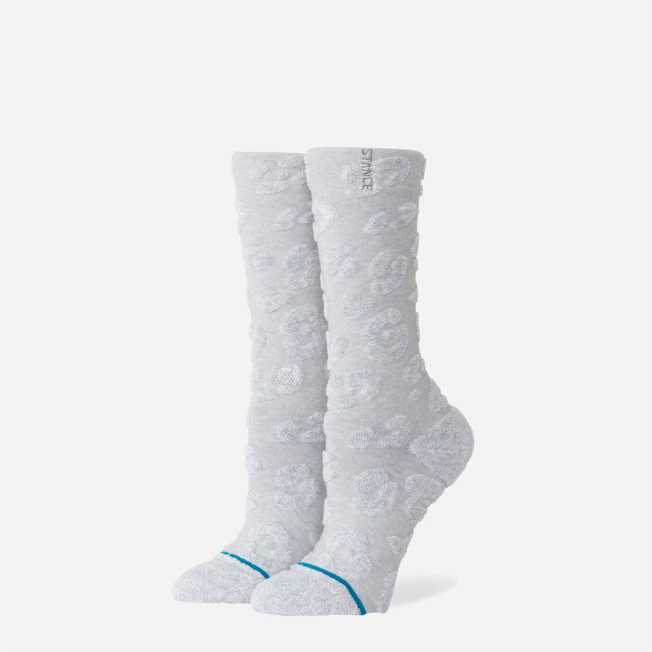 Stance - Terry Cheetah Crew - Heather Grey