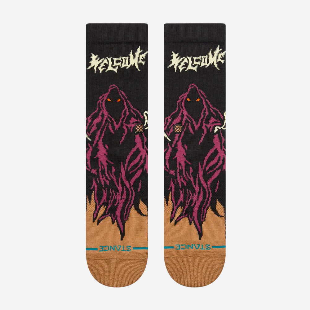 STANCE - WELCOME SKELLY CREW SOCK - Black