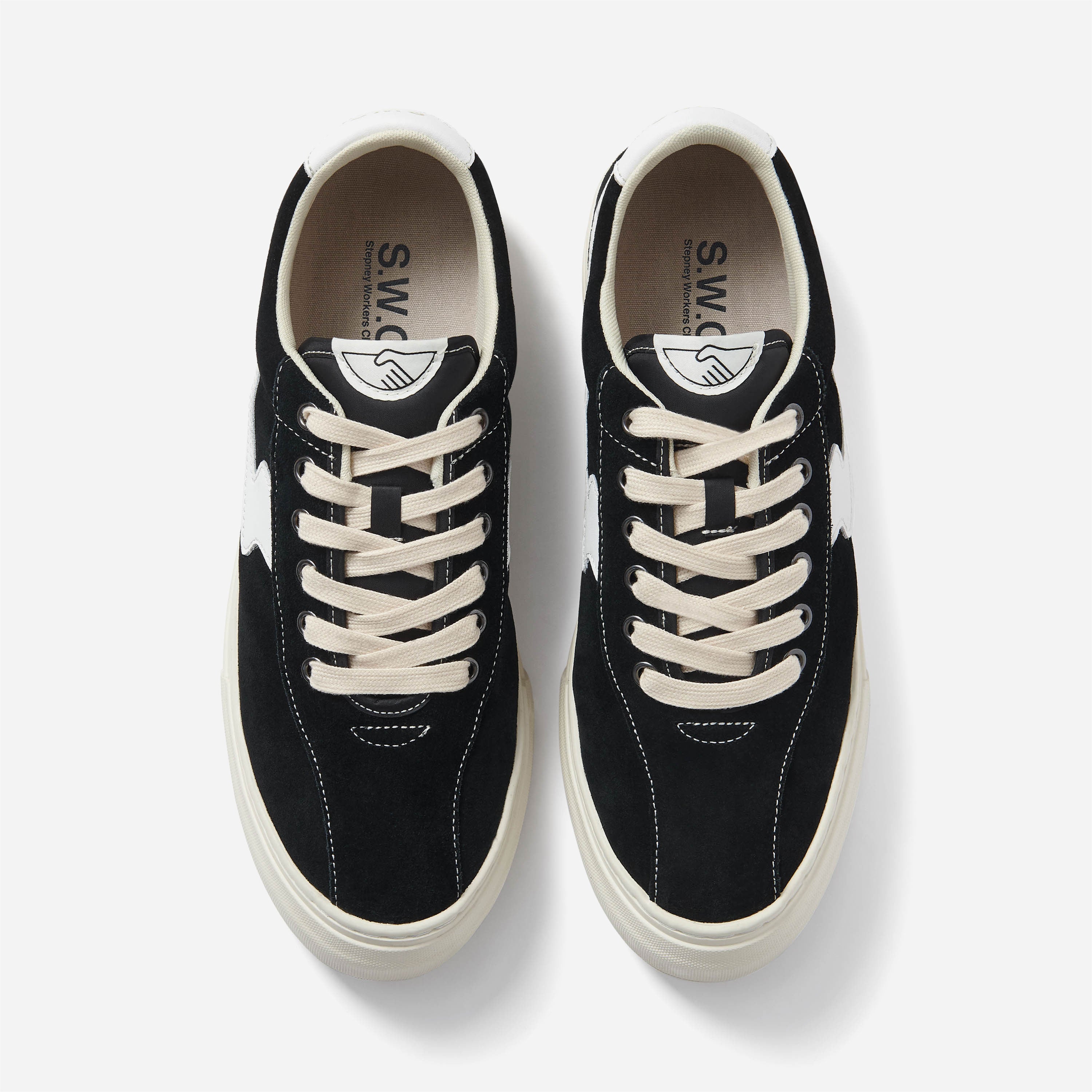STEPNEY WORKERS CLUB - DELLOW S-STRIKE CUP SUEDE - Black White