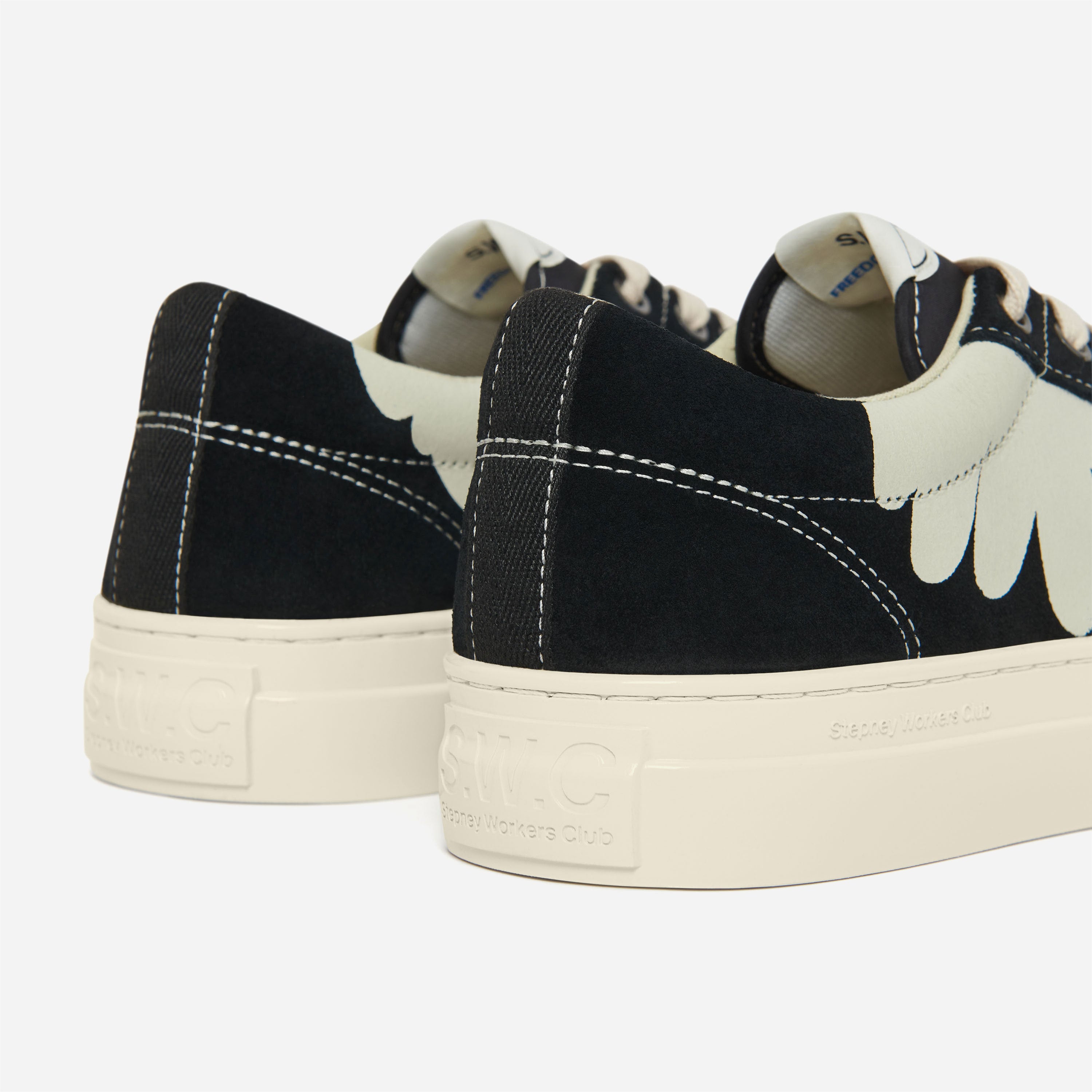 STEPNEY WORKERS CLUB - DELLOW CUP SHROOMHANDS SUEDE - Black White