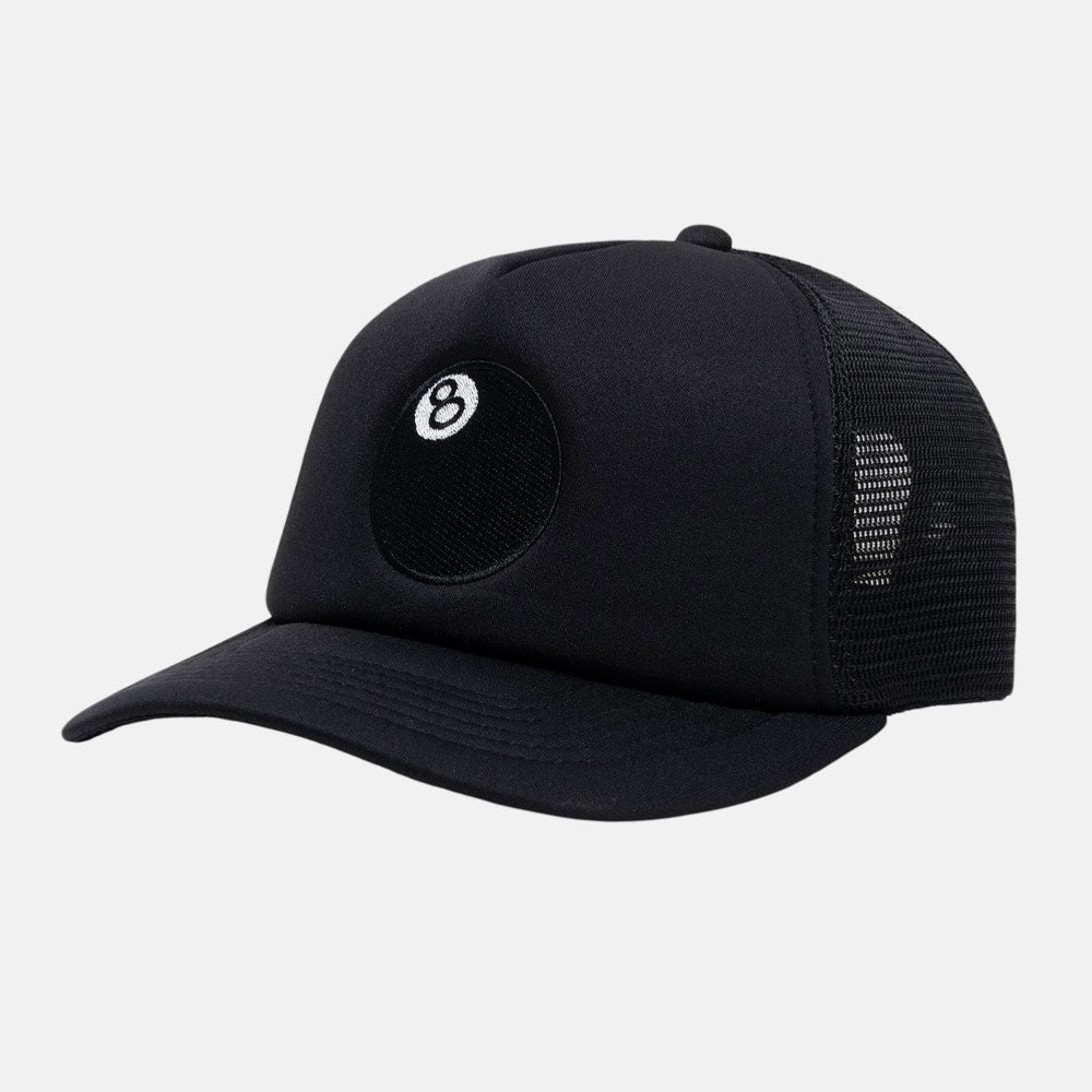 Stussy - 8 Ball Trucker Cap - Black