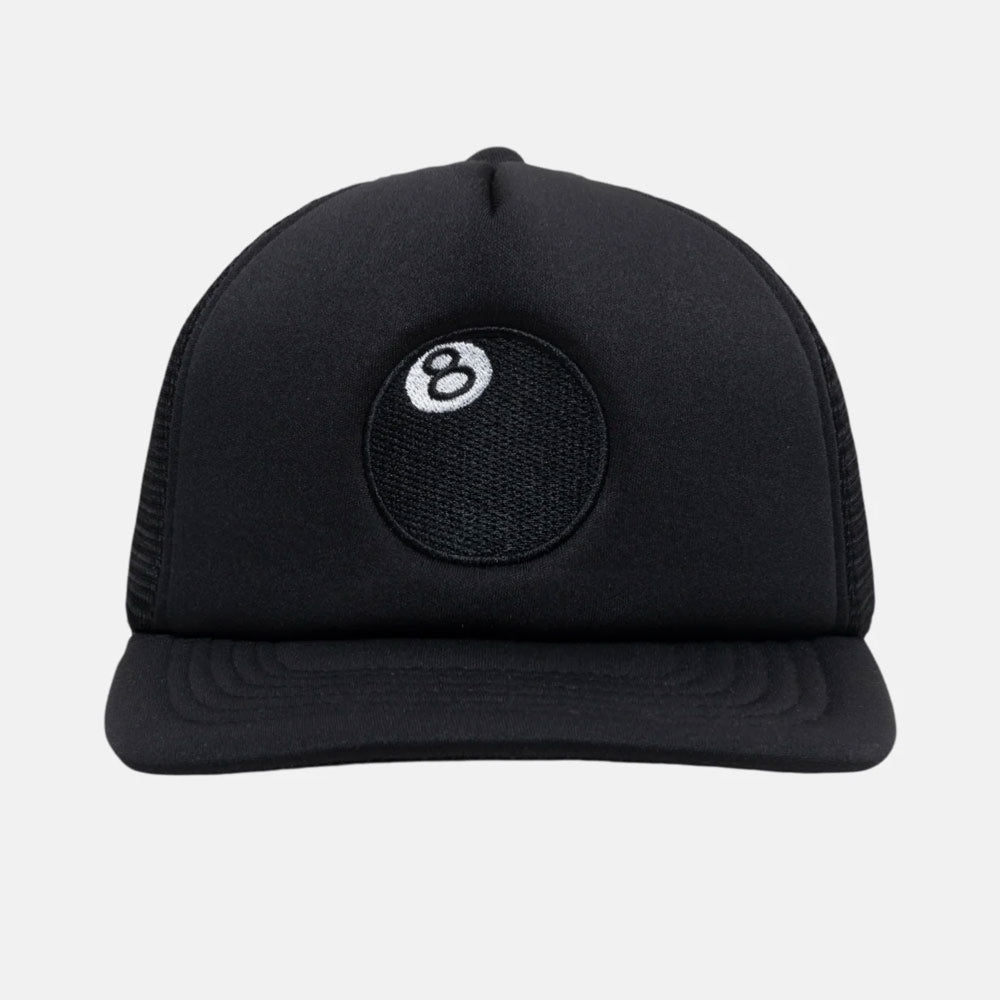 Stussy - 8 Ball Trucker Cap - Black