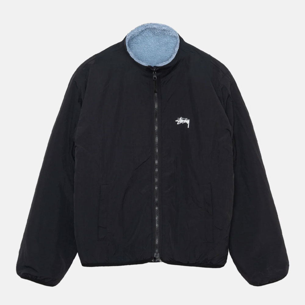 Stussy - Reversible sherpa Jacket - Light Denim