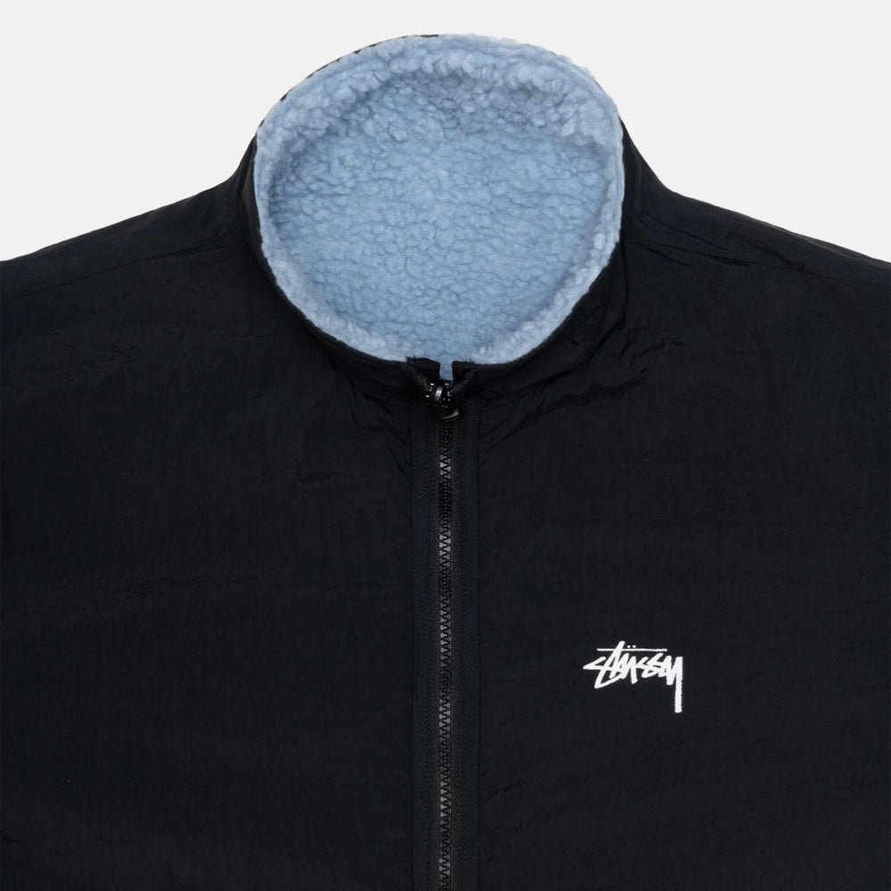 Stussy - Reversible sherpa Jacket - Light Denim