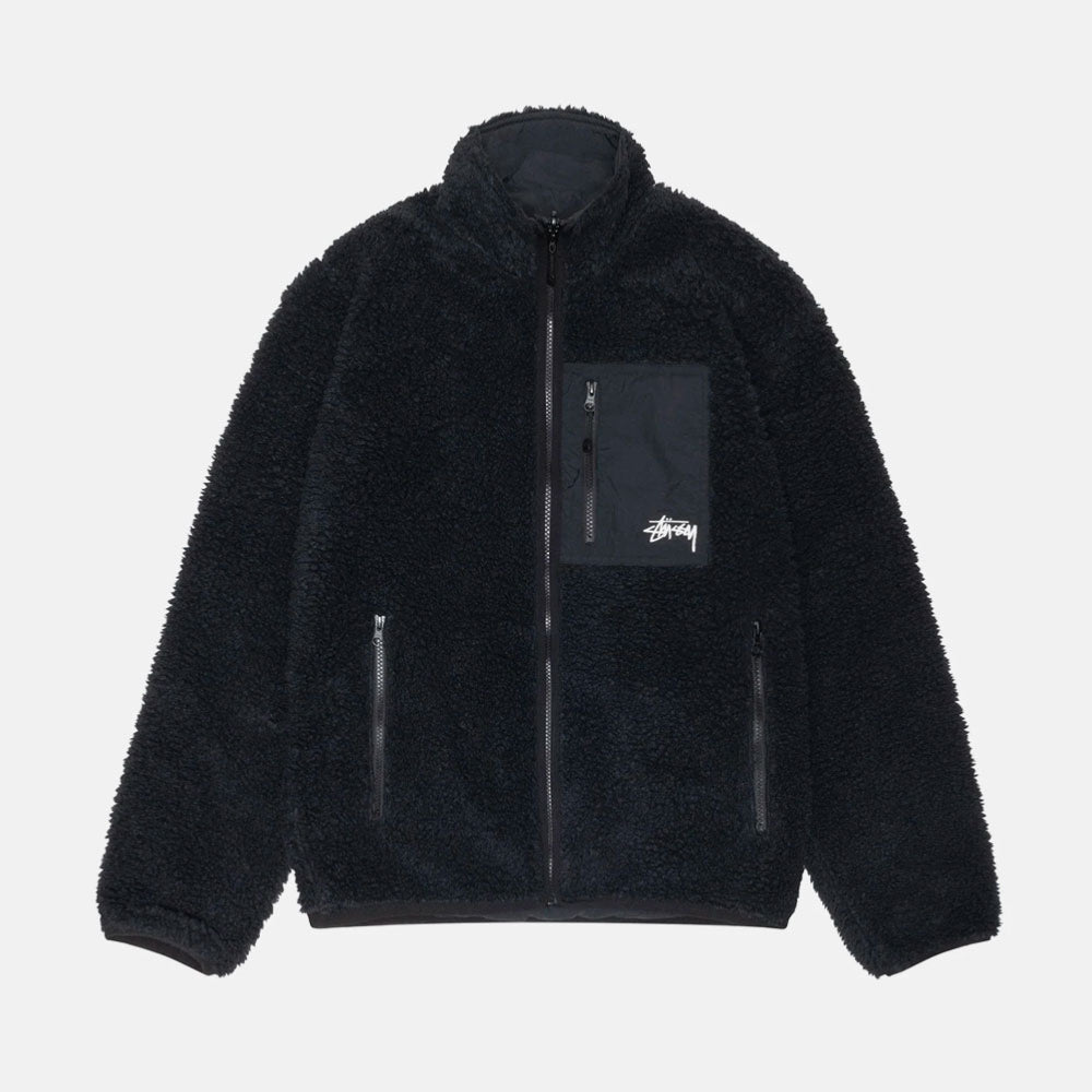 Stussy - Reversible sherpa Jacket - Black