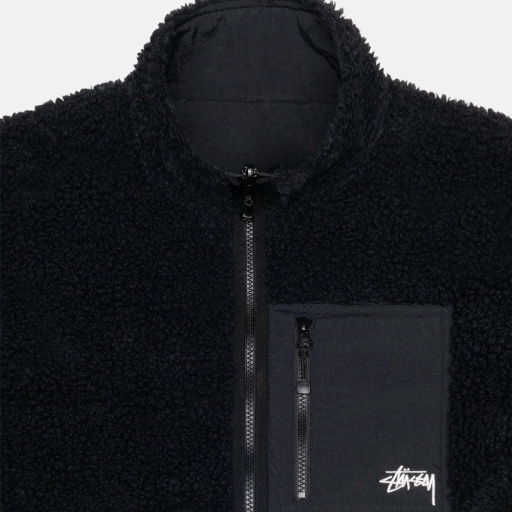 Stussy - Reversible sherpa Jacket - Black