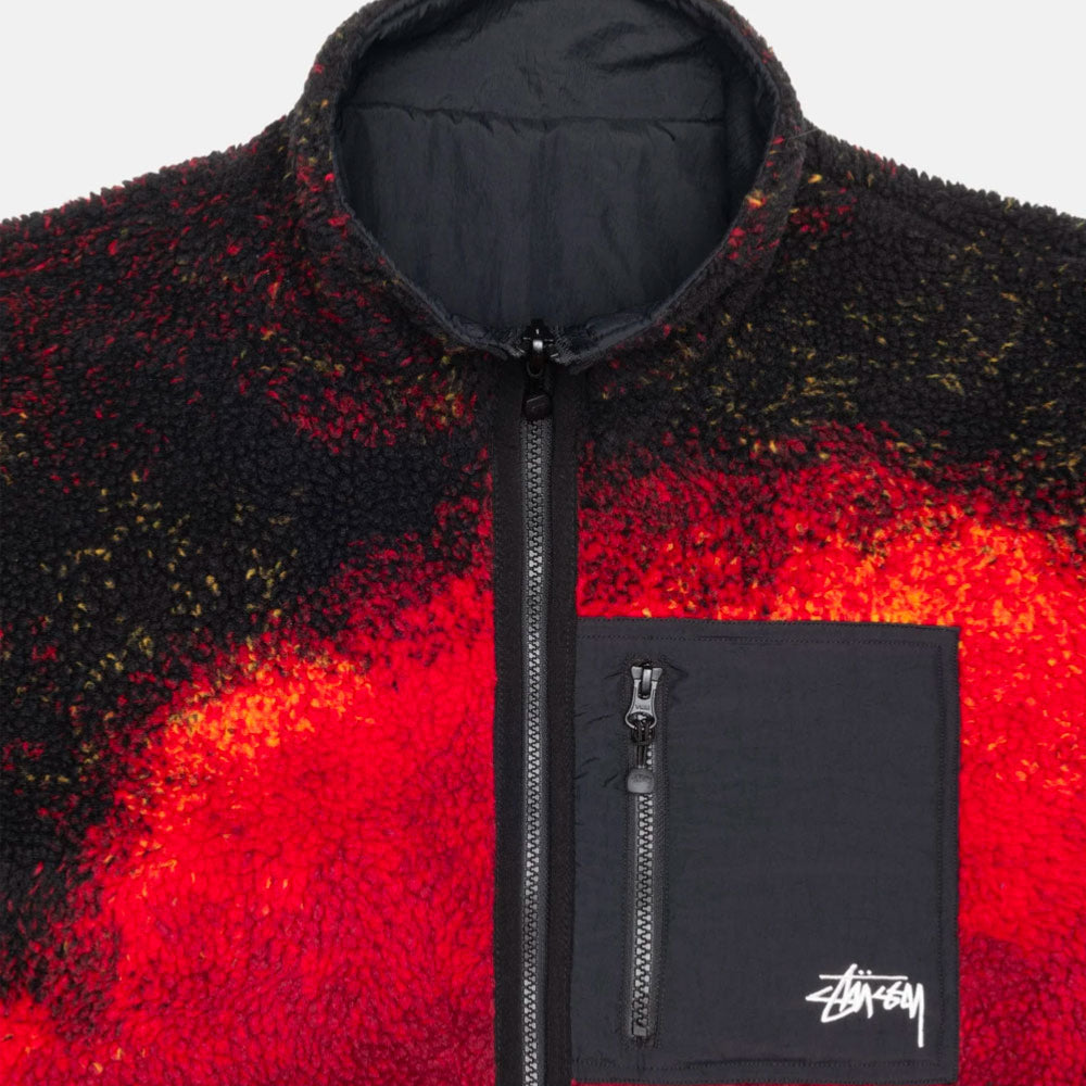 Stussy - Reversible Sherpa Jacket - Lava