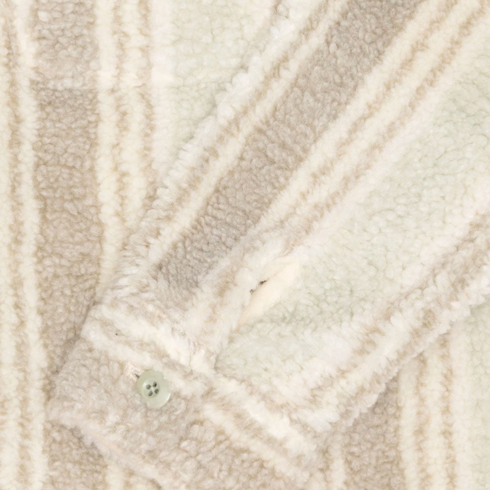 Stussy - Stripe Sherpa Shirt - Natural