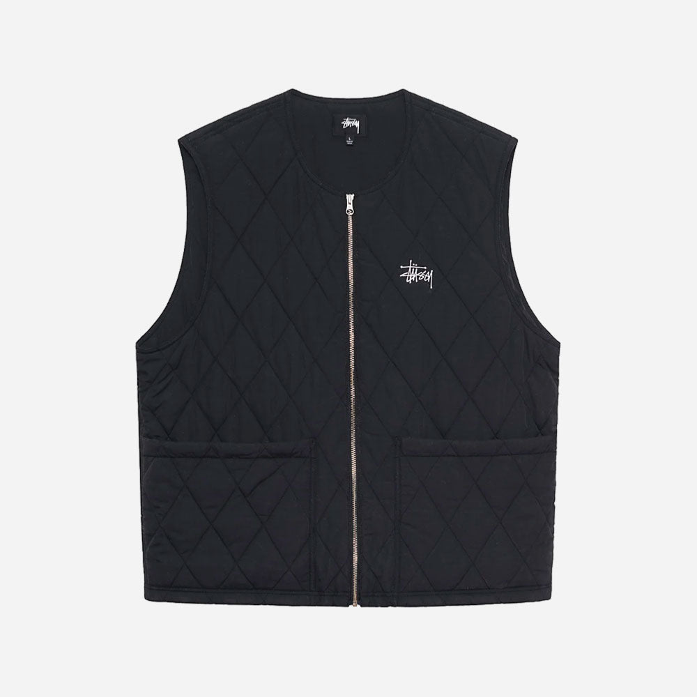 Stussy - Diamond Quilted Vest - Black