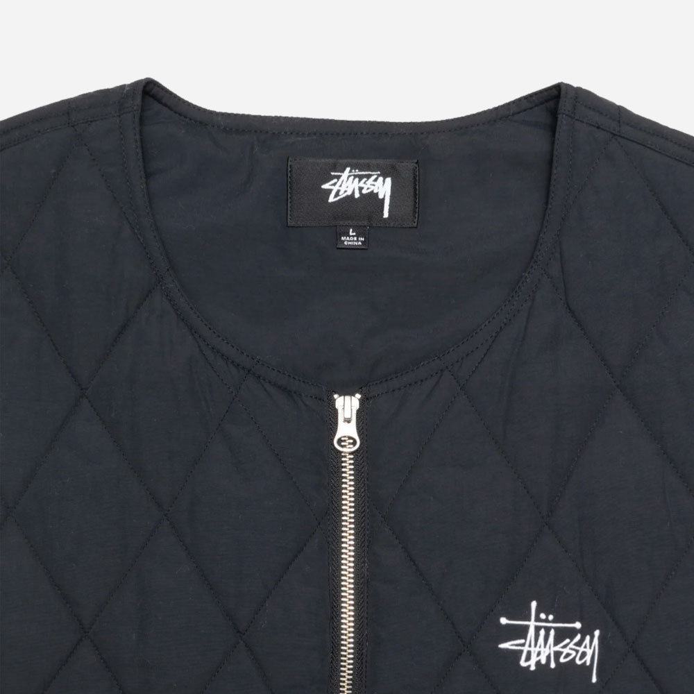 Stussy - Diamond Quilted Vest - Black