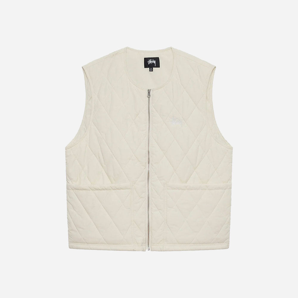 Stussy - Diamond Quilted Vest - Cream