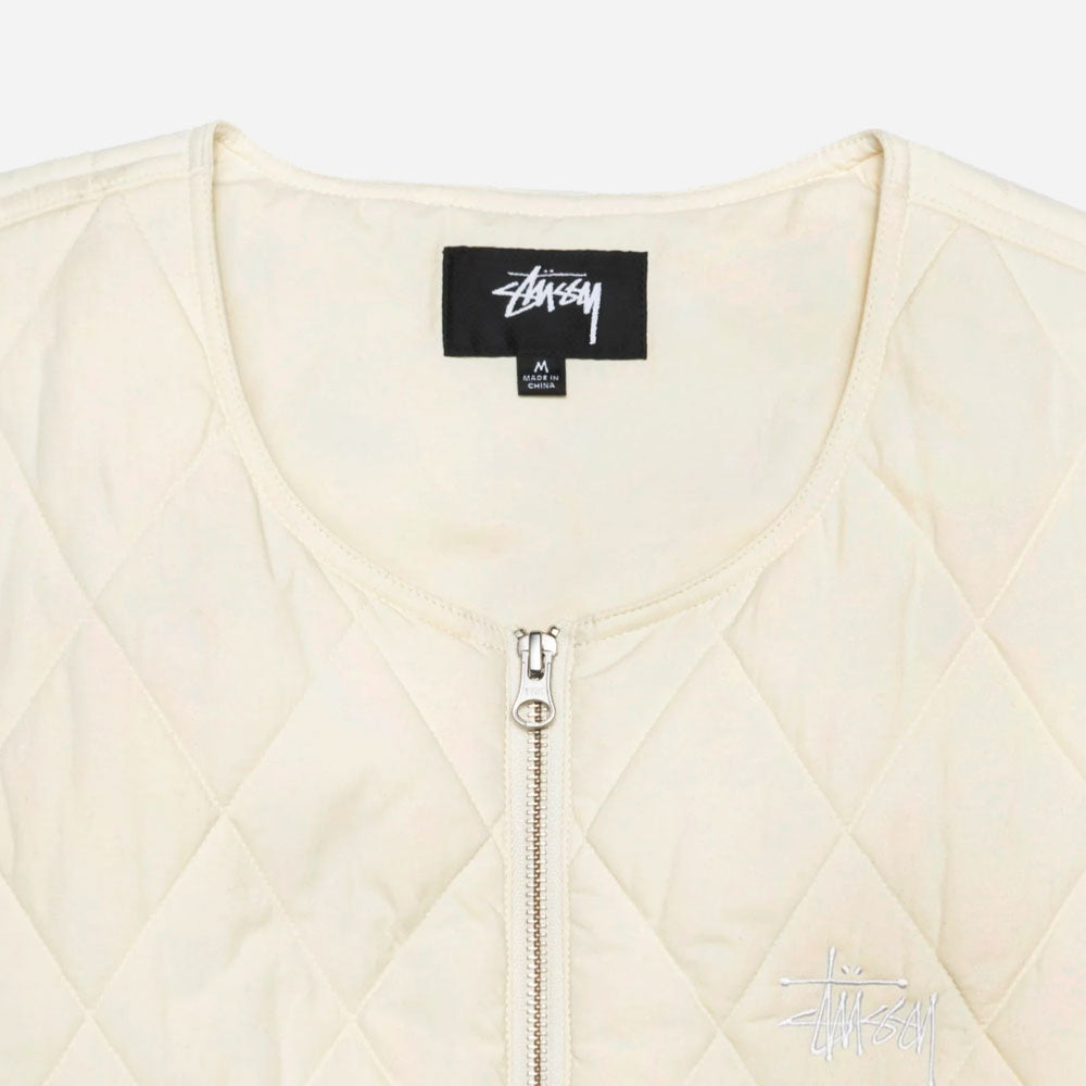 Stussy - Diamond Quilted Vest - Cream