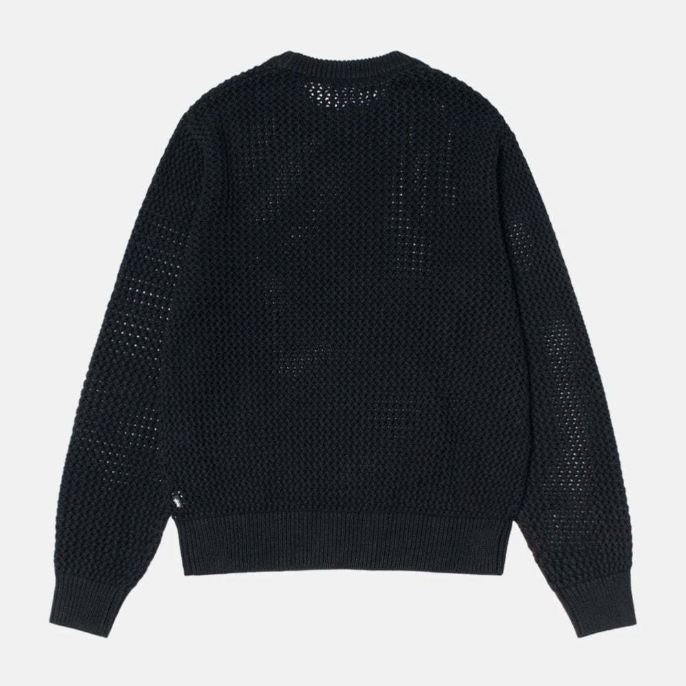 Stussy - Pig. Dyed Loose Gauge Sweater - Solid Black