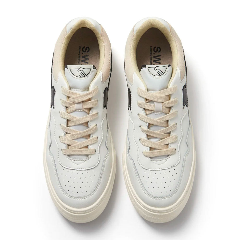 Stepney Workers Club - Pearl S -Strike Leather - White Black