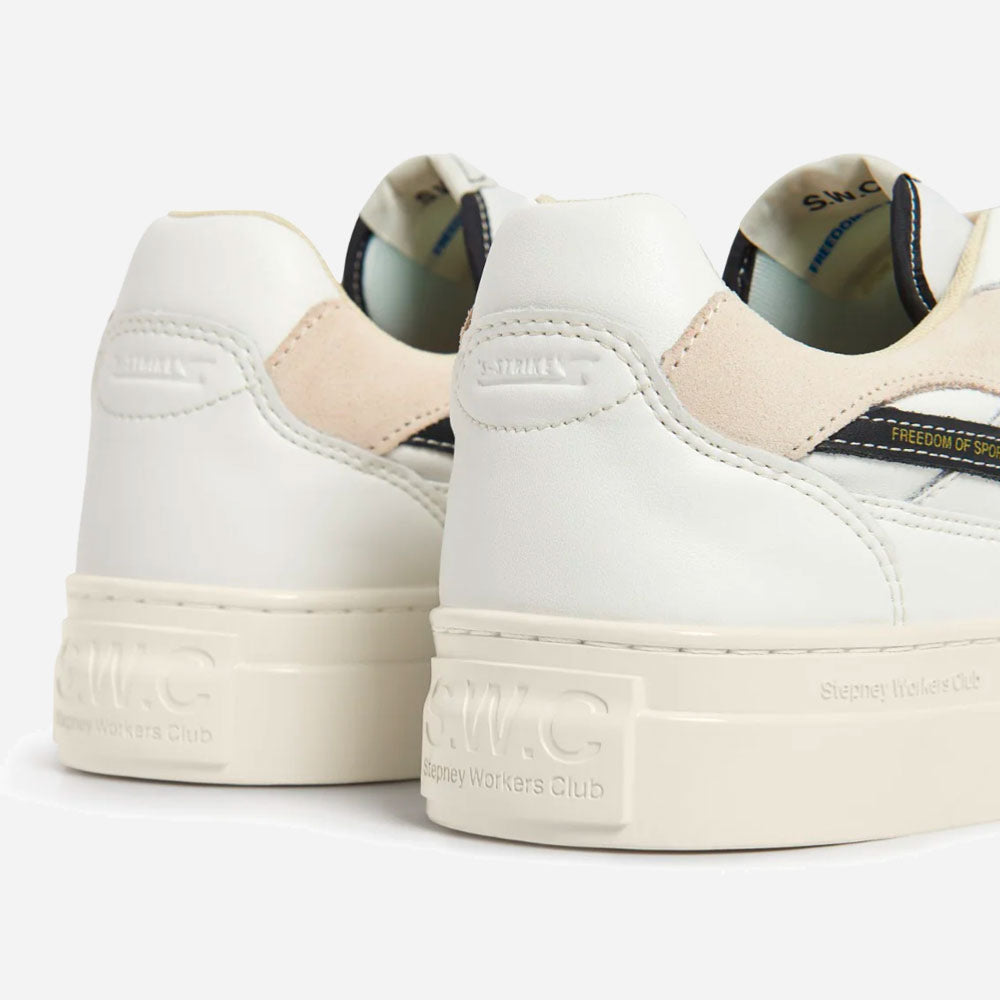Stepney Workers Club - Pearl S -Strike Leather - White Black