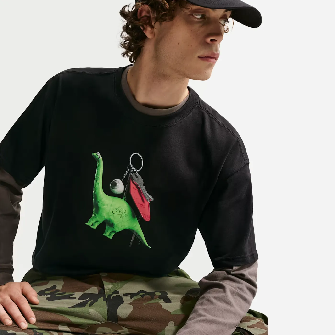 T-shirt Nike SB Dino Keychain - Black