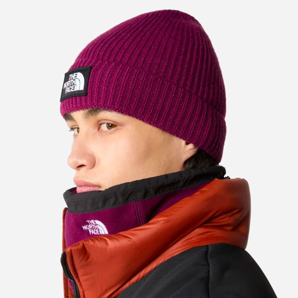 THE NORTH FACE - LOGO BOX CUFF BEANIE - Boysenberry