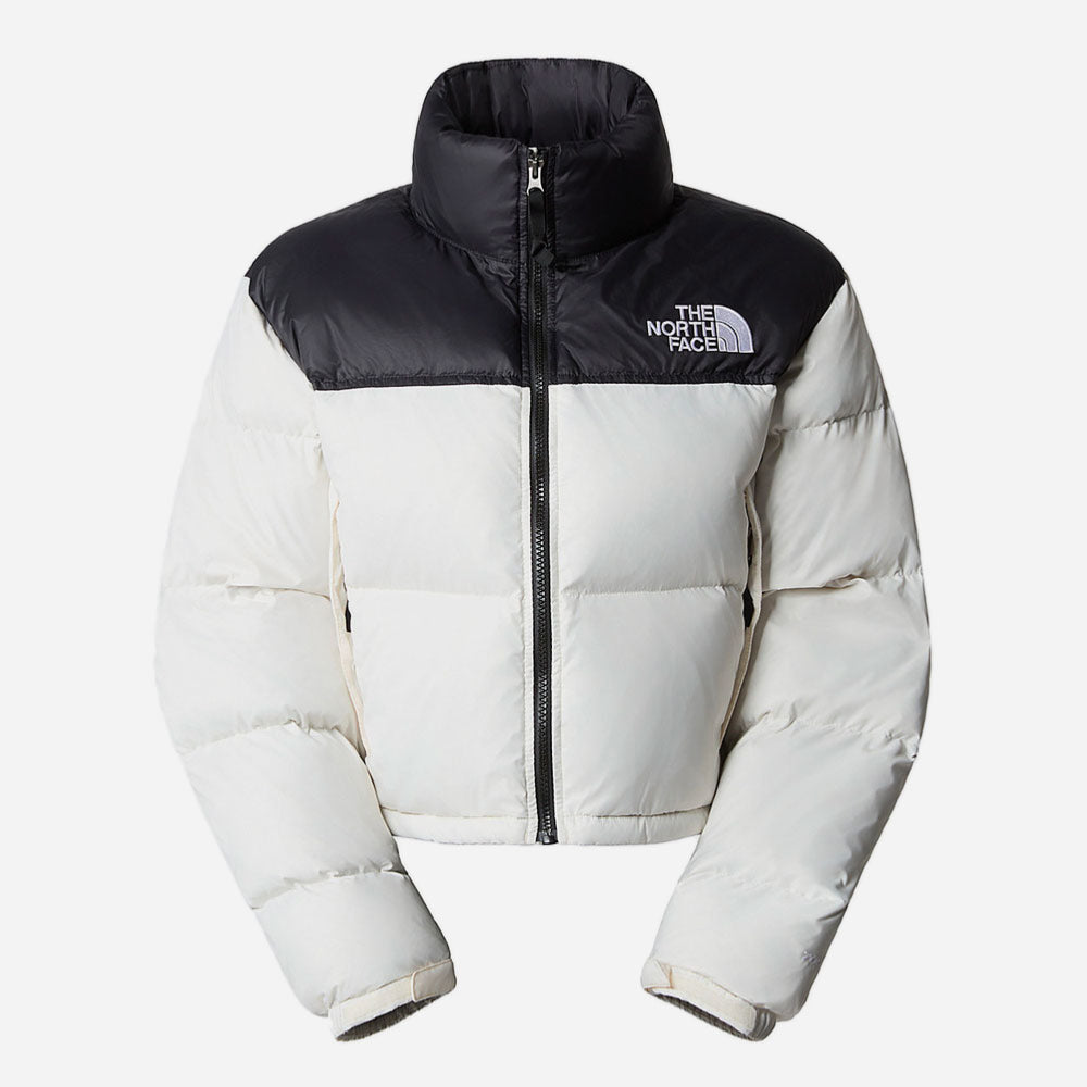 The North Face - Women Retro Nuptse Short Jacket - Gardenia White - TNF Black
