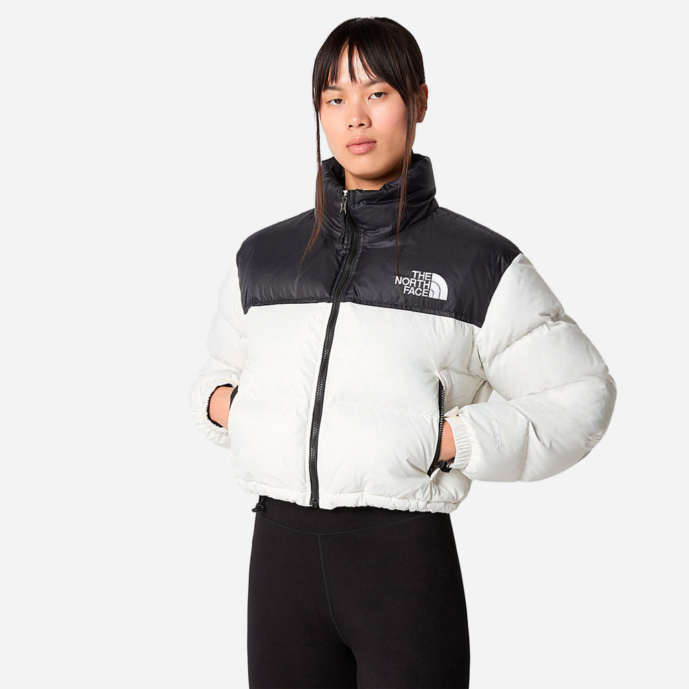 The North Face - Women Retro Nuptse Short Jacket - Gardenia White - TNF Black
