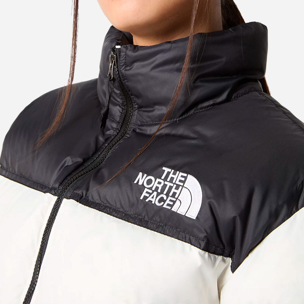 The North Face - Women Retro Nuptse Short Jacket - Gardenia White - TNF Black