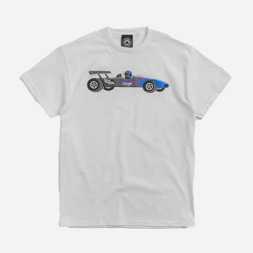 Thrasher - Racecar Tee - White
